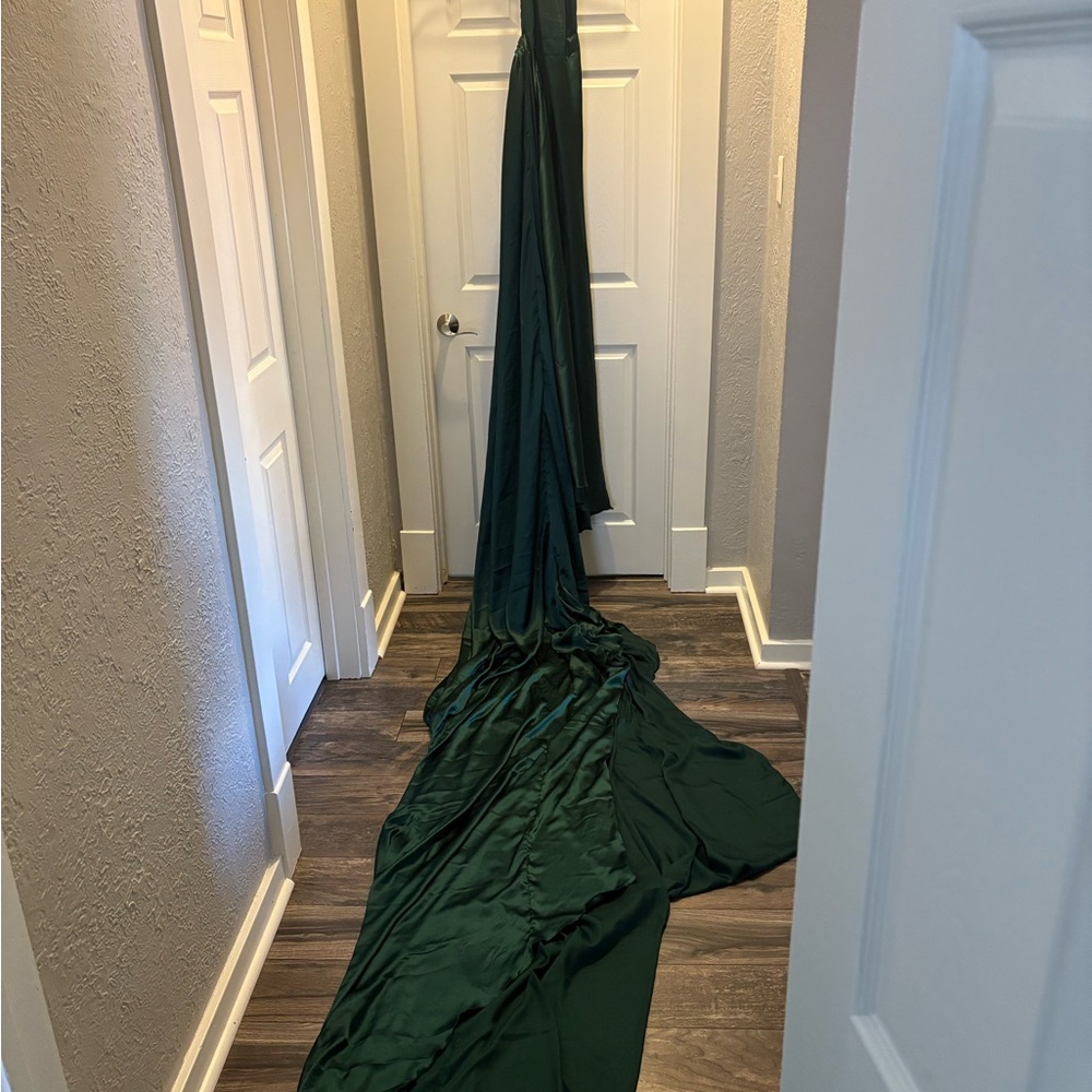 Elegant Dark Green Gown